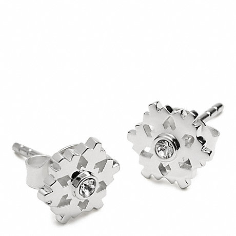COACH F96359 STERLING SNOWFLAKE STUD EARRINGS ONE-COLOR