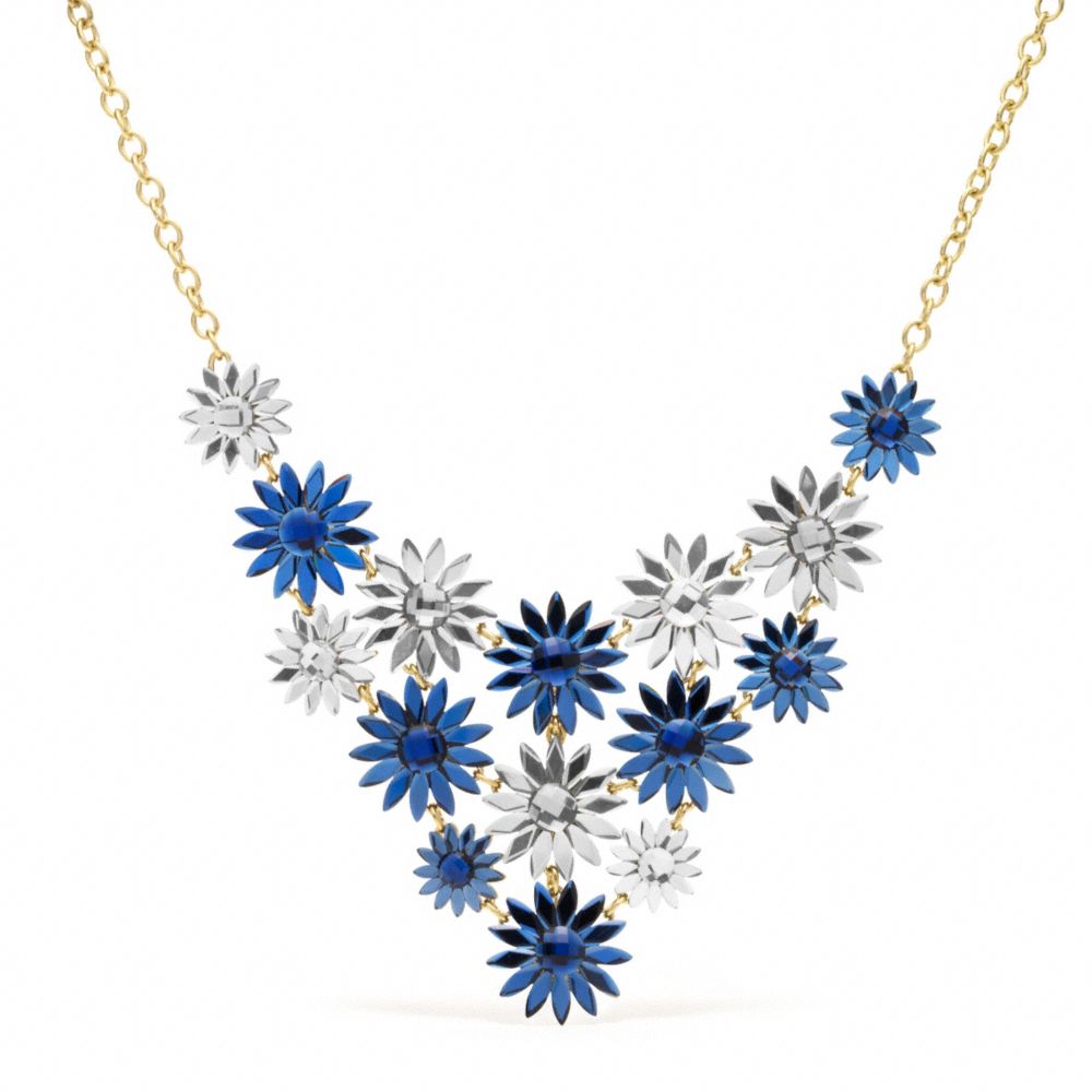 FLOWER BIB NECKLACE - f96378 - F96378GDBL