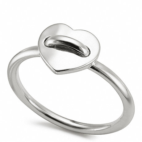 COACH STERLING HEART RING -  - f96380