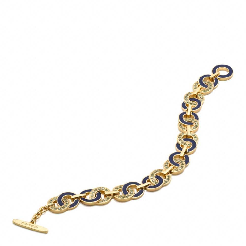 COACH PAVE ENAMEL OP ART TOGGLE BRACELET -  - f96381