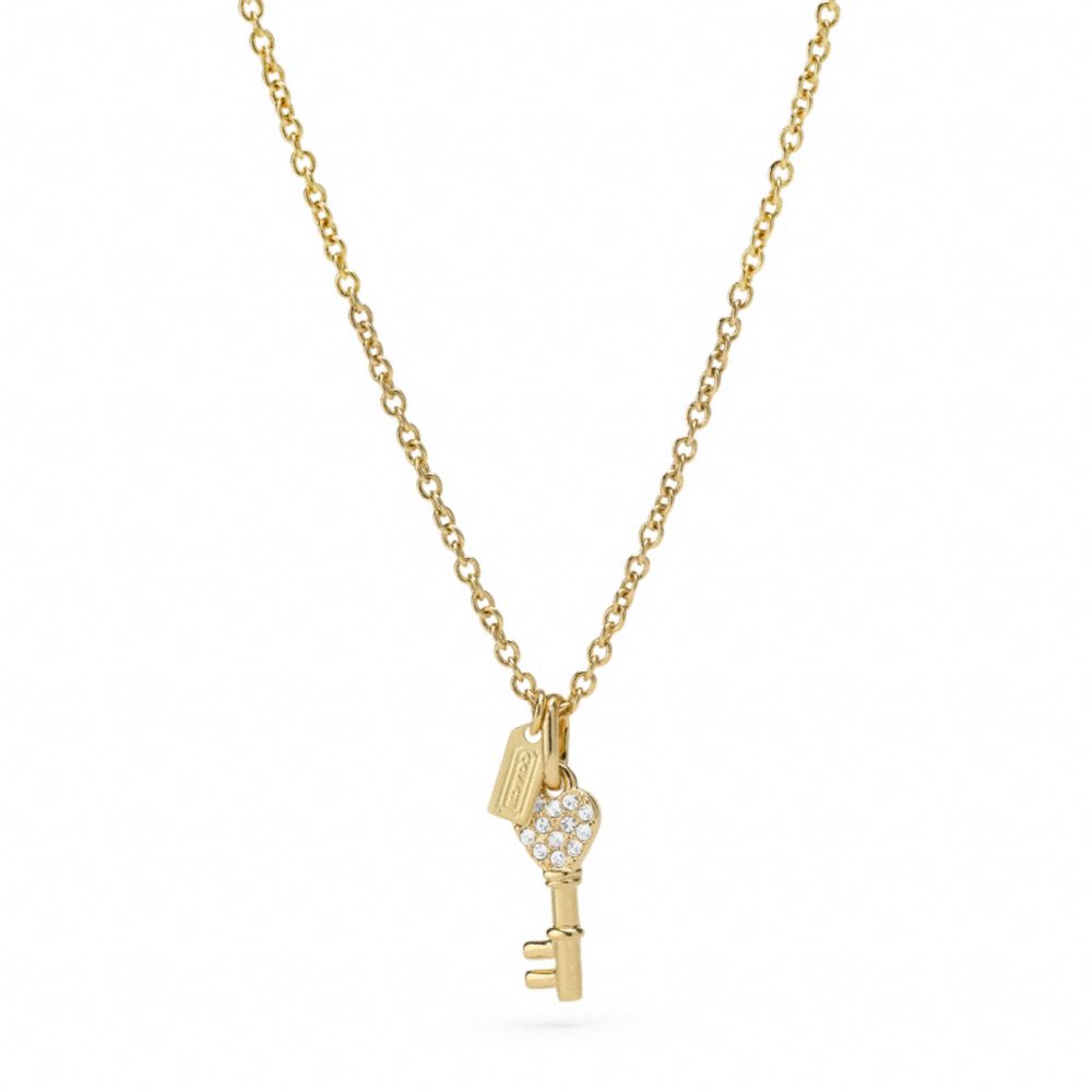 COACH PAVE KEY NECKLACE - ONE COLOR - F96395