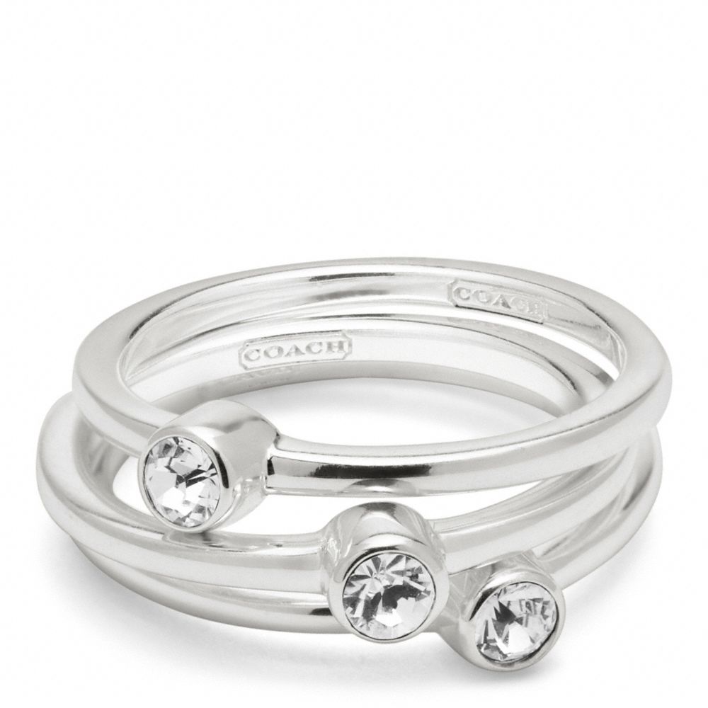 COACH F96398 - STERLING PAVE STACKING RINGS ONE-COLOR