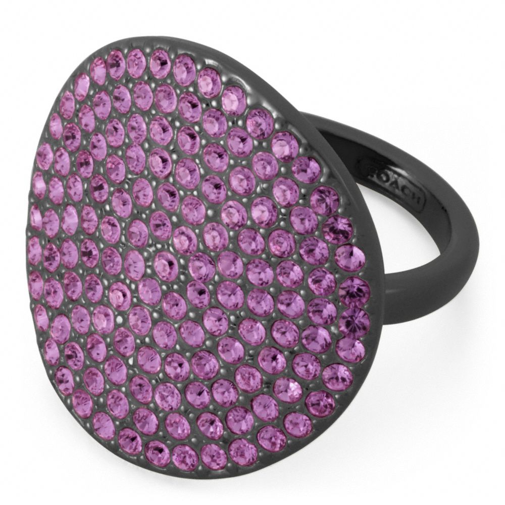 COACH PAVE DISC RING - BKAME - f96415