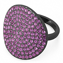 PAVE DISC RING - BKAME - COACH F96415