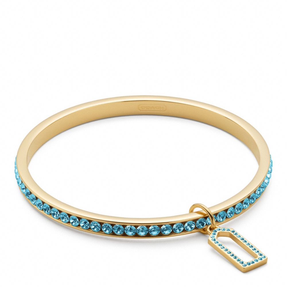 PAVE BANGLE - f96416 - GOLD/TURQUOISE