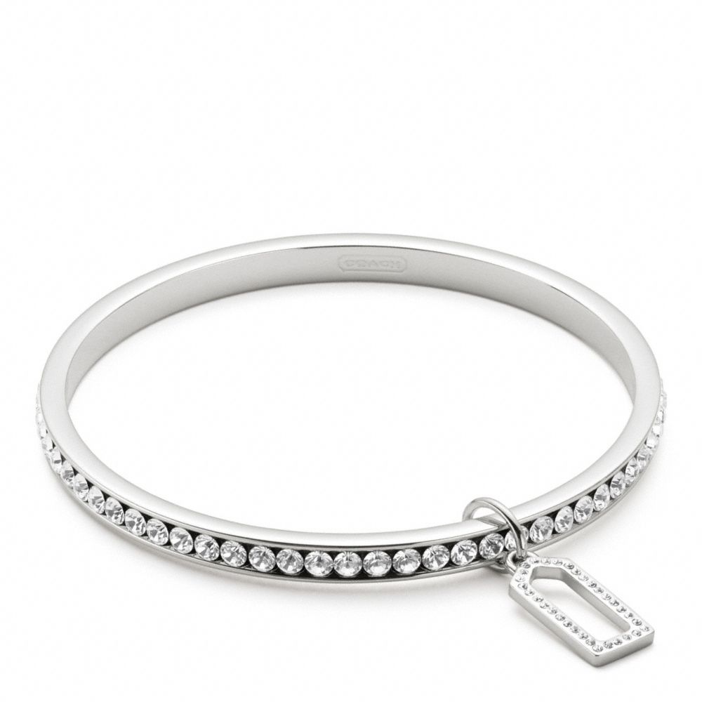 COACH f96416 PAVE BANGLE SILVER/CLEAR