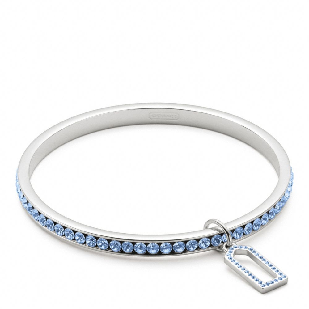 COACH f96416 PAVE BANGLE SILVER/LIGHT BLUE