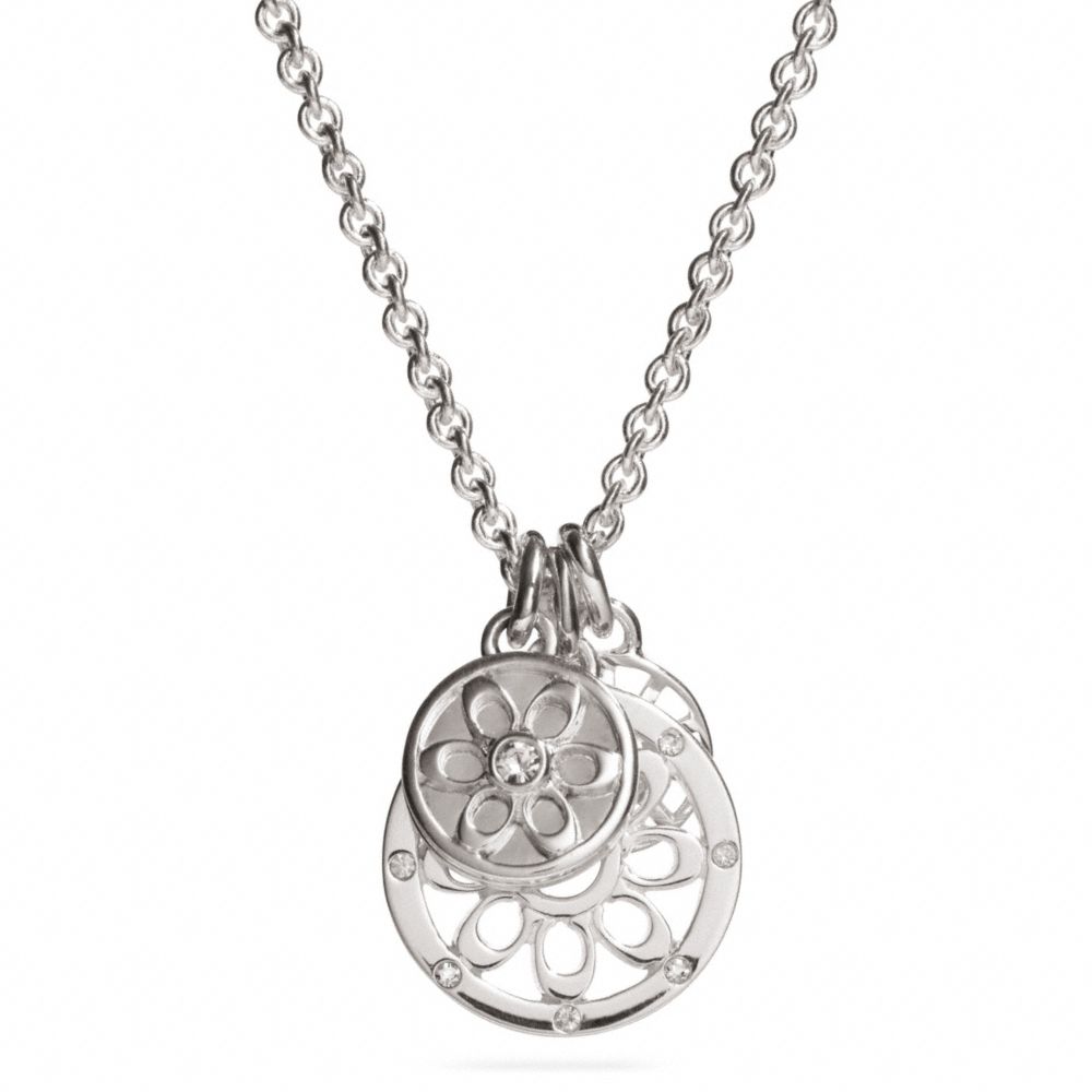 COACH F96487 - STERLING SIGNATURE C DISC NECKLACE SILVER/SILVER