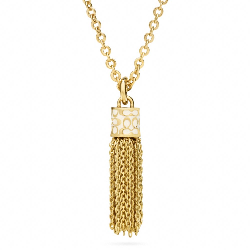 COACH SHORT TASSEL NECK -  - f96497