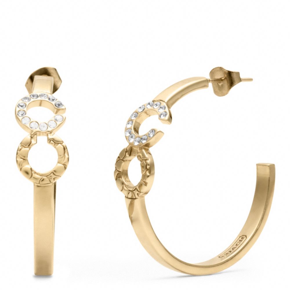 COACH F96501 Op Art Hoop Earrings 