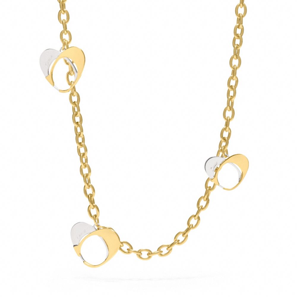 COACH POPPY SIGNATURE CHARM STATION NECKLACE -  - f96523