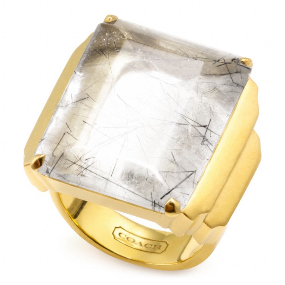 COACH F96531 - DECO COCKTAIL RING GOLD/GRAY