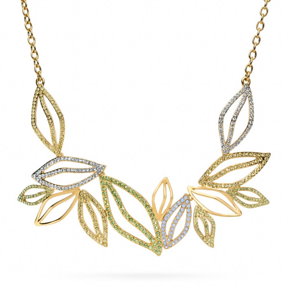 PAVE LEAF SHORT NECKLACE - f96534 - F96534GDI2