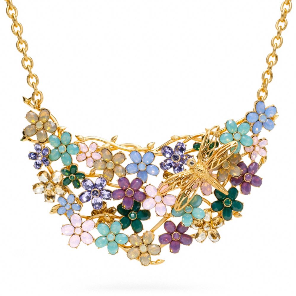 GARDEN FLOWER BIB NECKLACE - f96548 - F96548GDI2