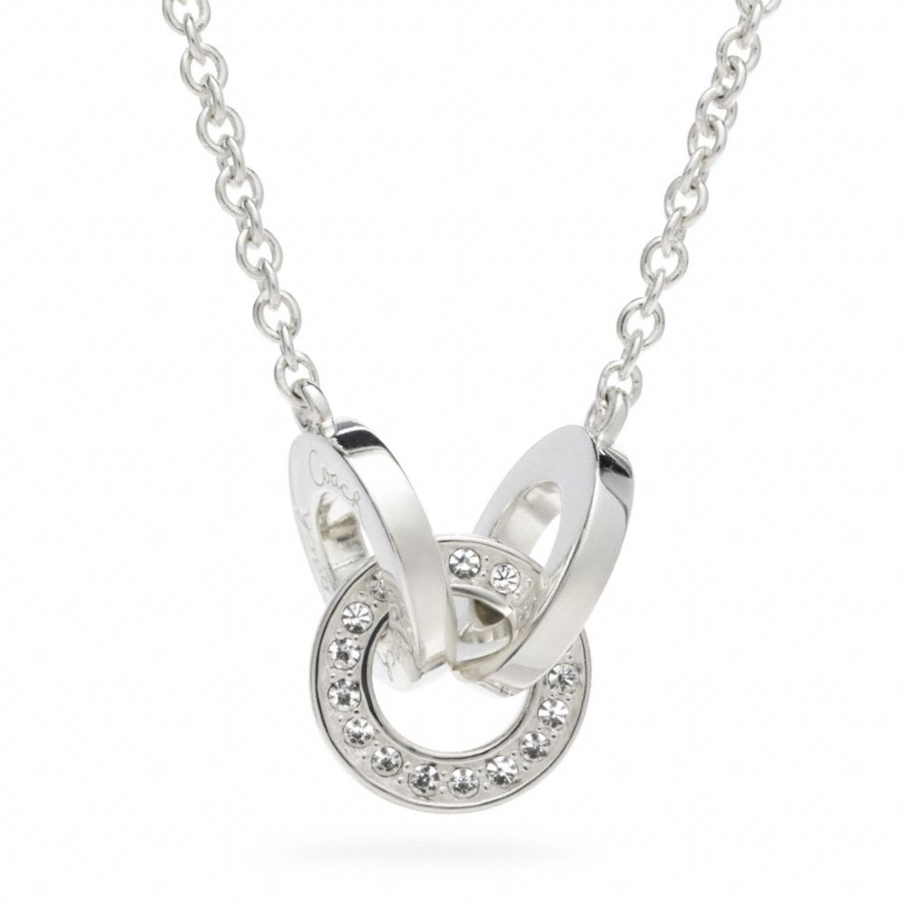 STERLING TRIPLE LINK NECKLACE COACH F96551
