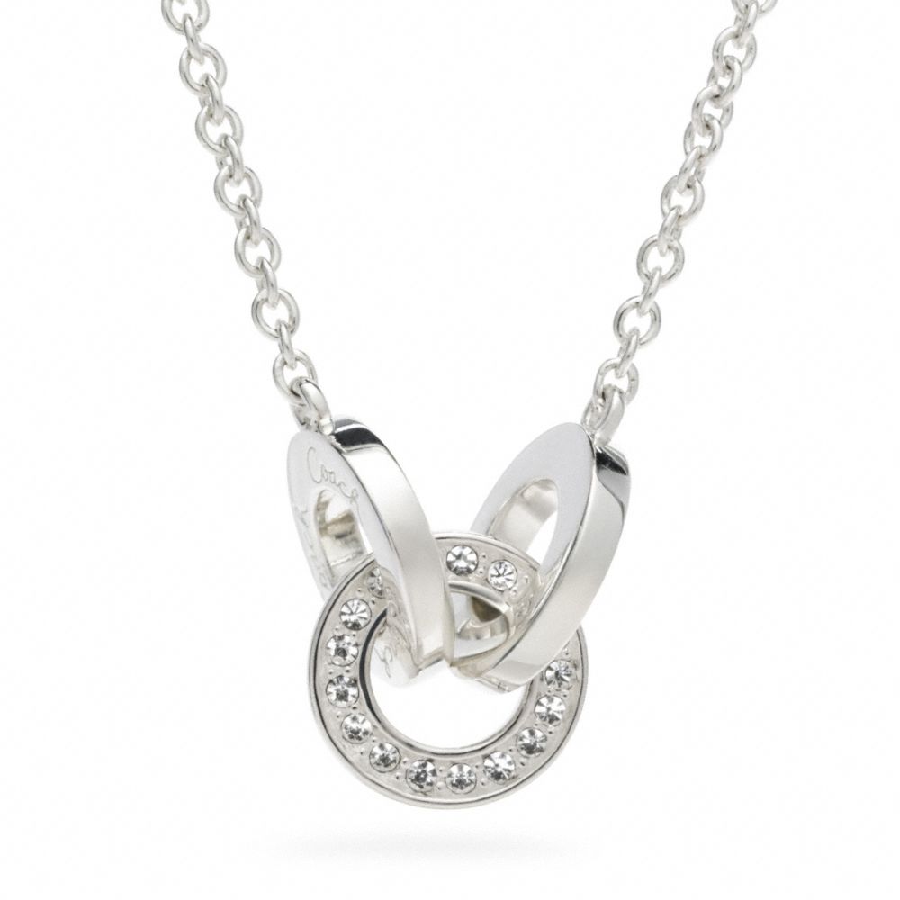 STERLING TRIPLE LINK NECKLACE - f96551 - F96551SVSV