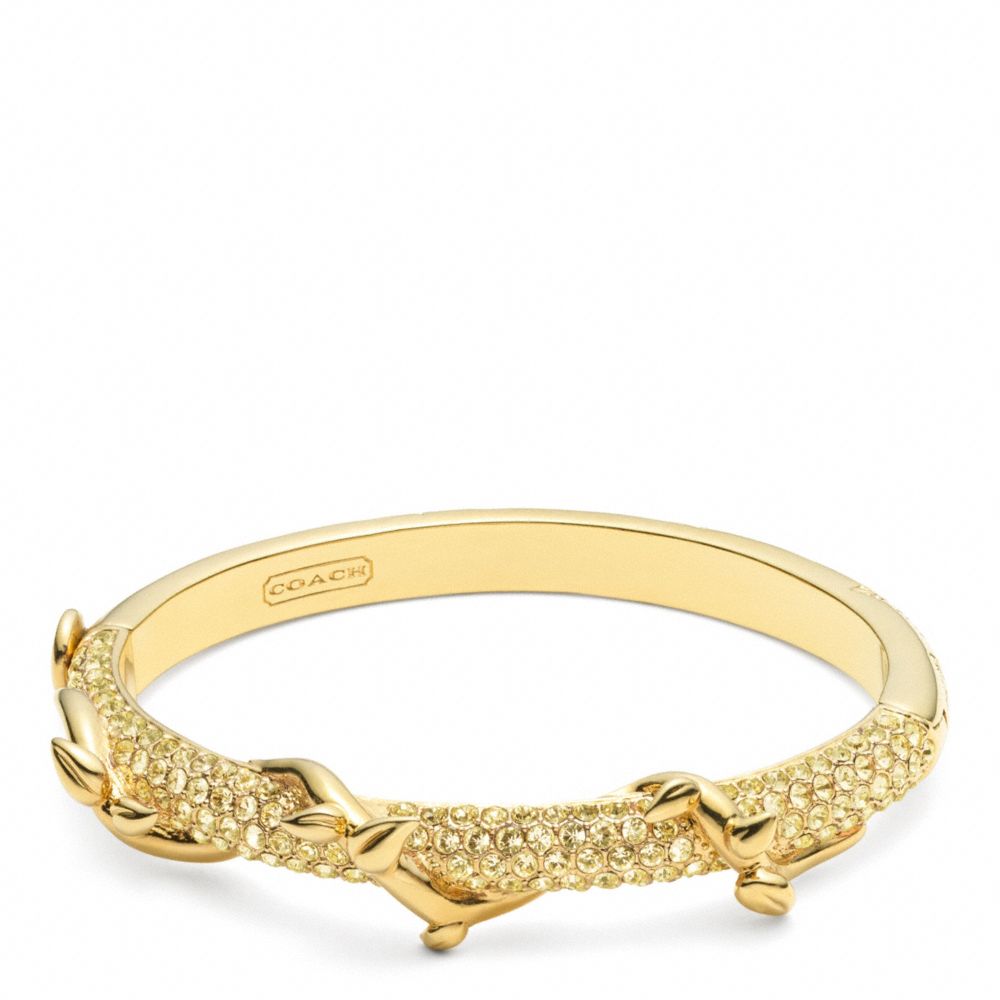 PAVE VINE HINGED BRACELET - f96558 - GOLD/YELLOW