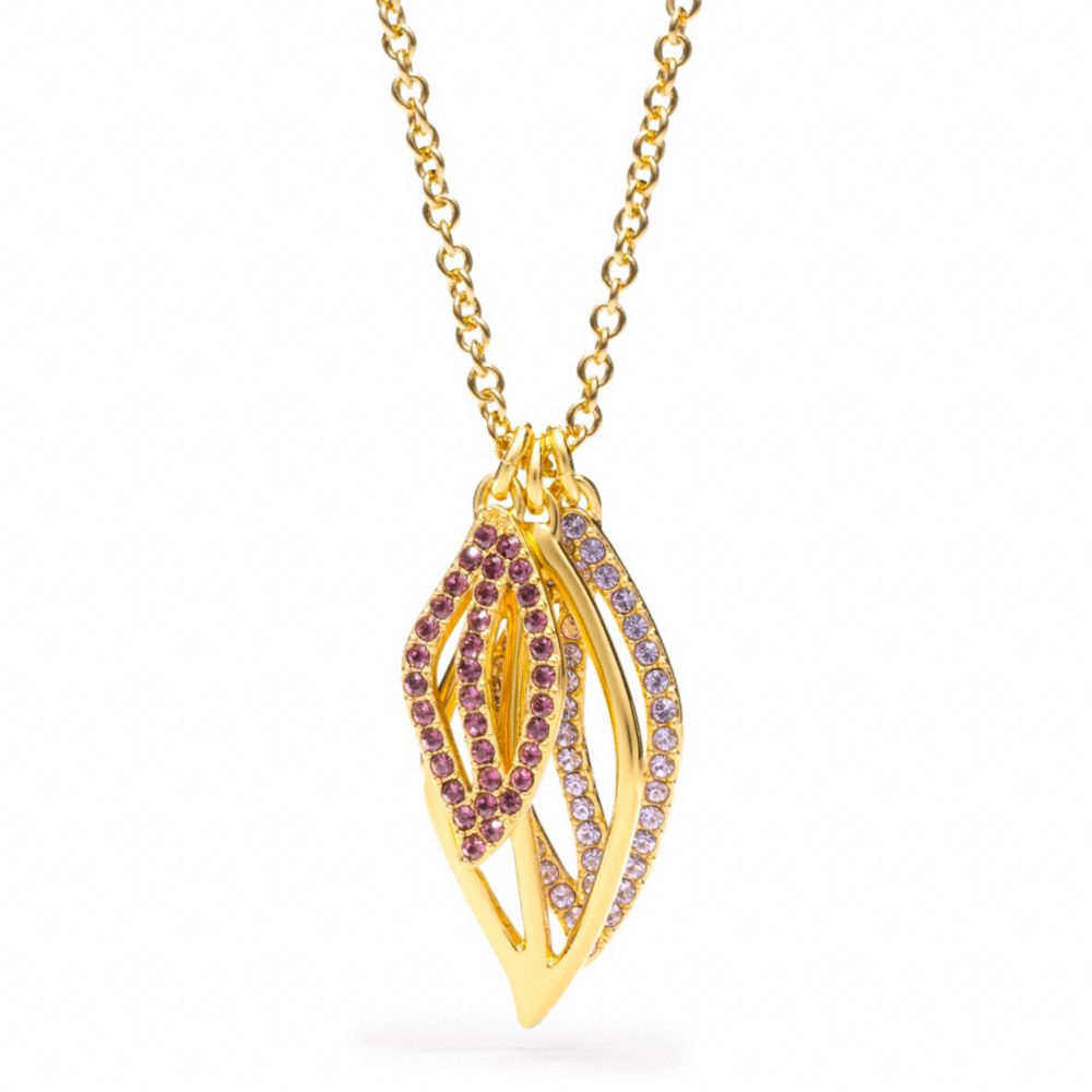 COACH F96568 Leaf Cluster Necklace 