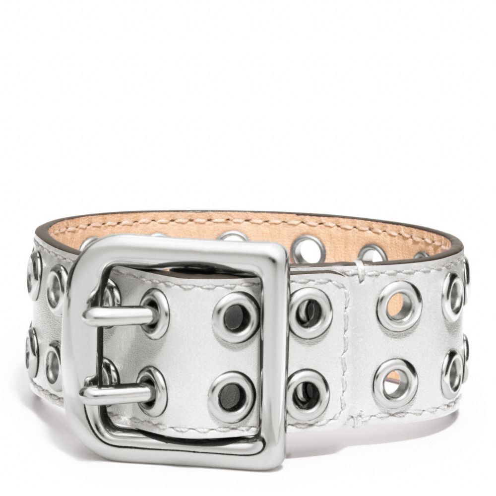 COACH F96569 - GROMMET BUCKLE BRACELET SILVER/WHITE