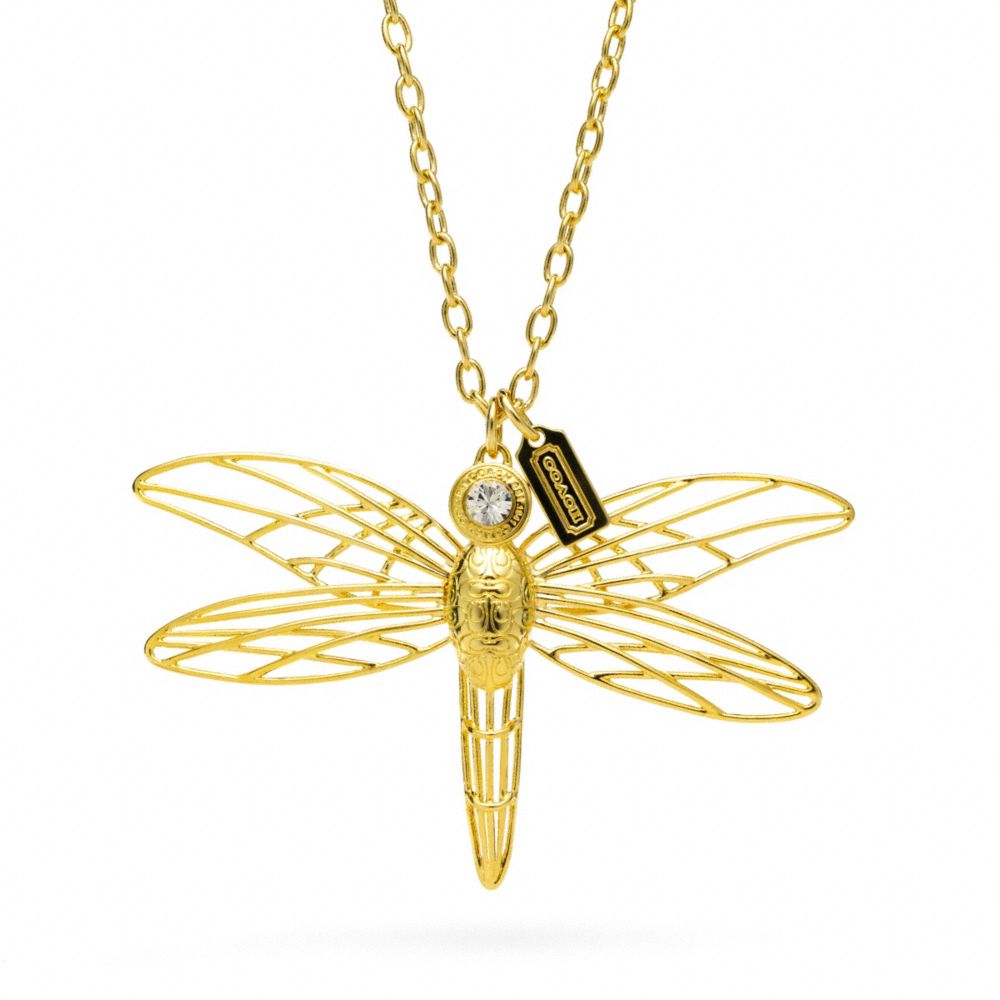 WIRE DRAGONFLY NECKLACE - f96578 - F96578GDGD