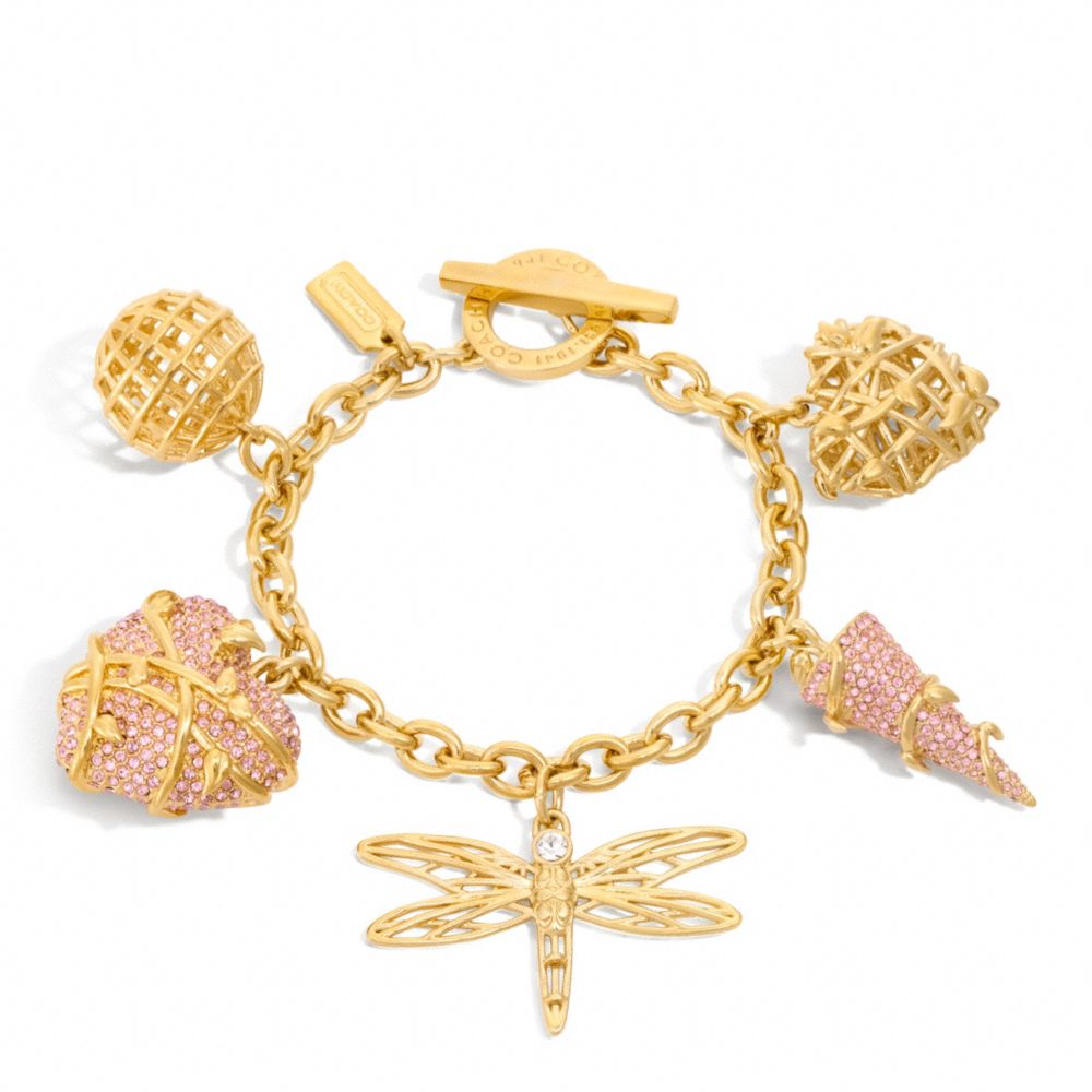 COACH F96589 PAVE VINE CHARM BRACELET ONE-COLOR