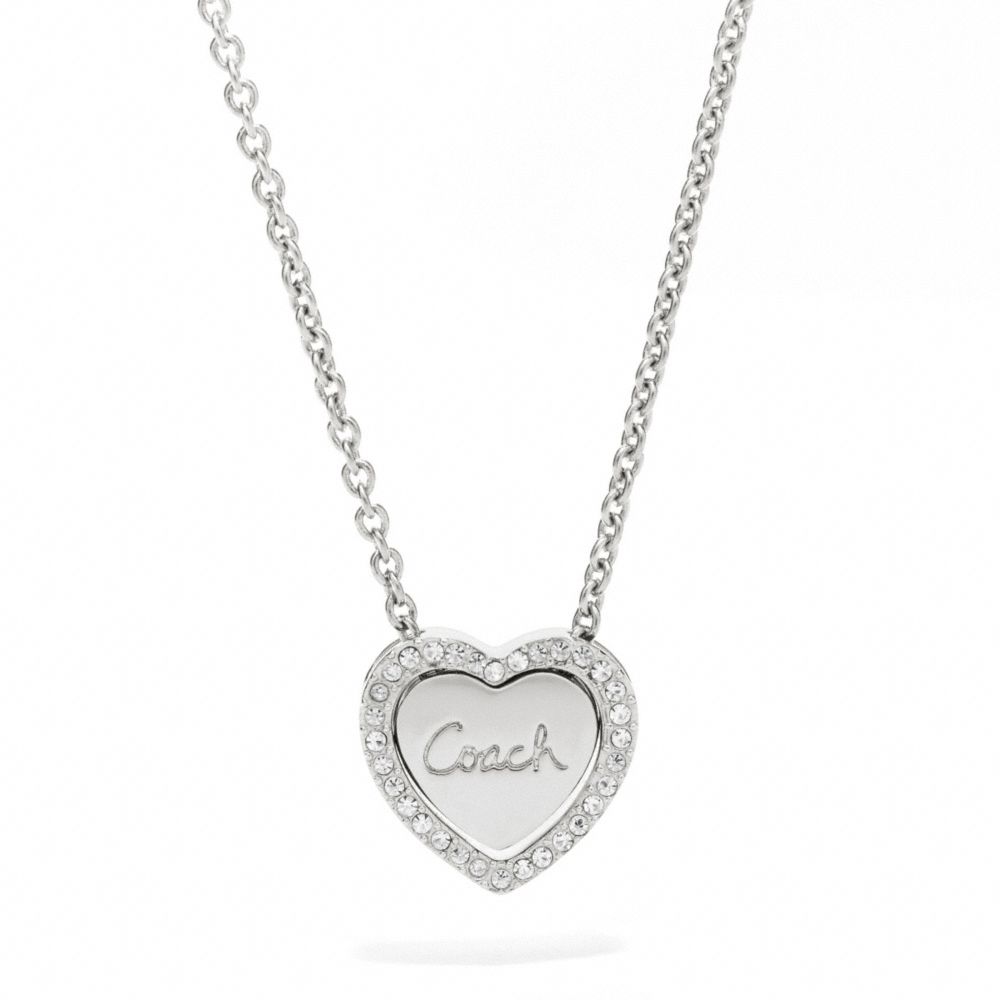STERLING CONVERTIBLE HEART NECKLACE COACH F96592