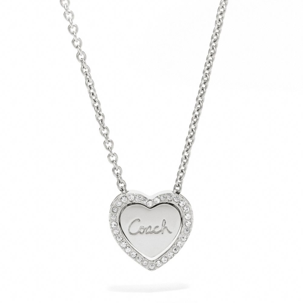 COACH F96592 Sterling Convertible Heart Necklace 