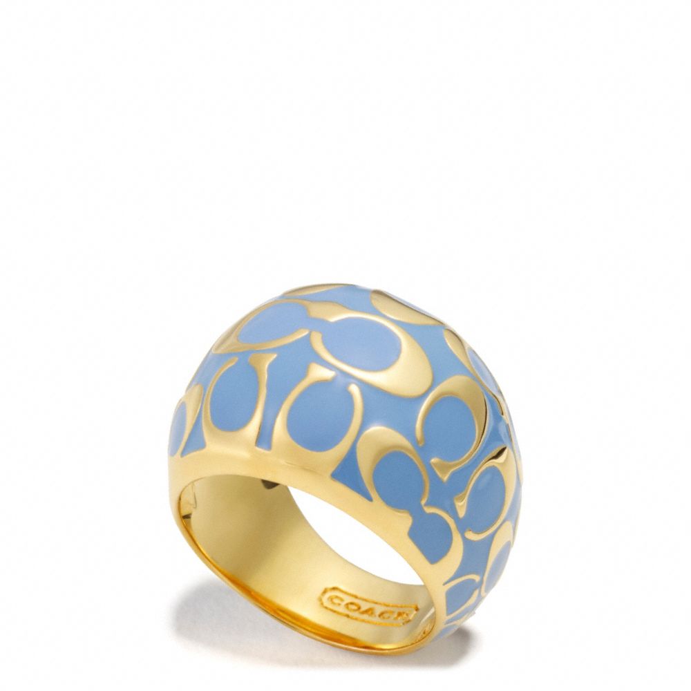 COACH f96603 MIRANDA ENAMEL DOMED RING 