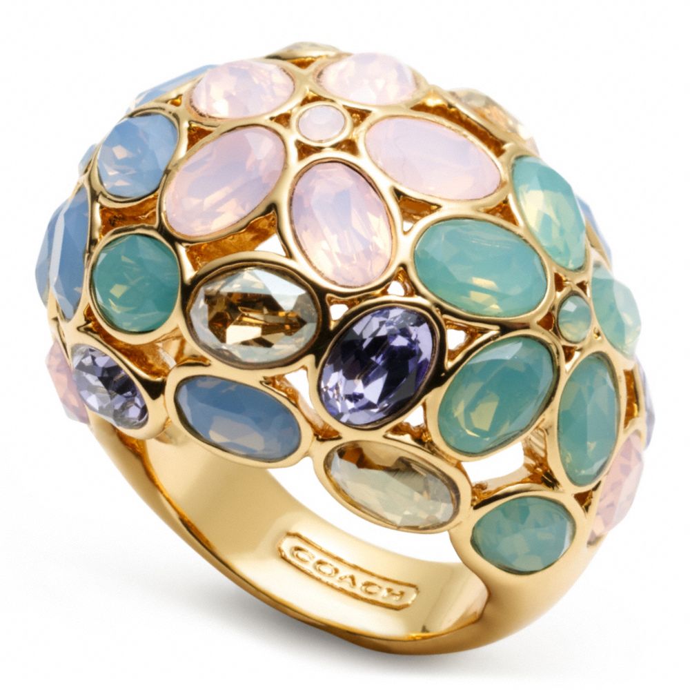 COACH F96609 GARDEN FLOWER DOMED RING ONE-COLOR