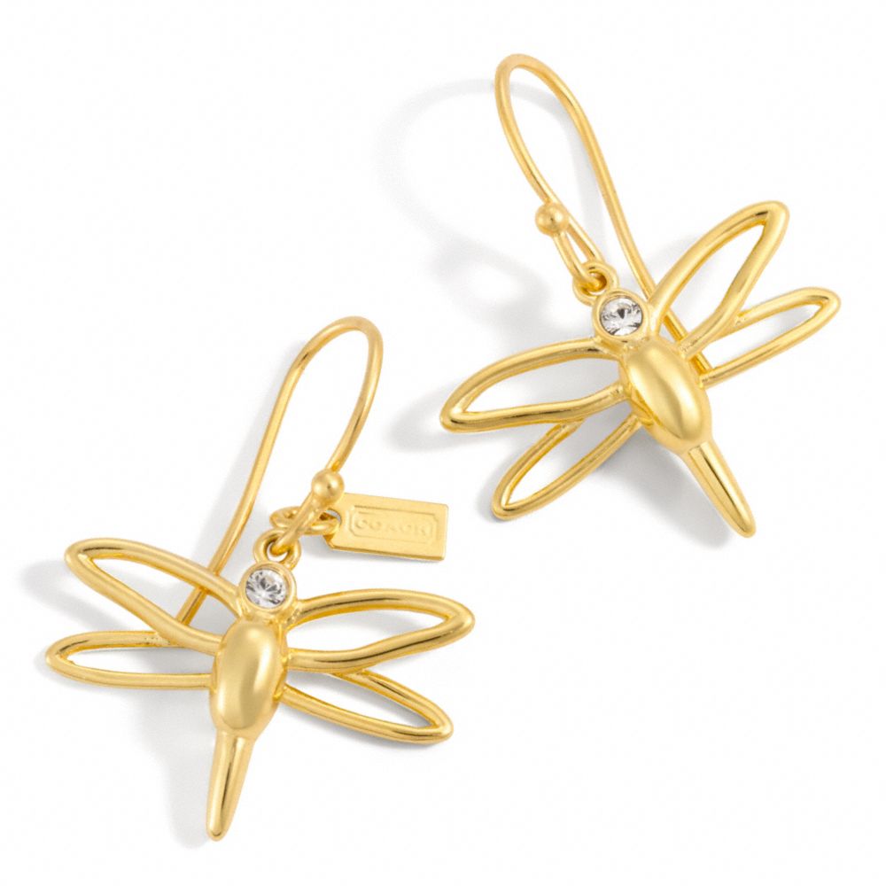 COACH f96611 WIRE DRAGONFLY EARRINGS 