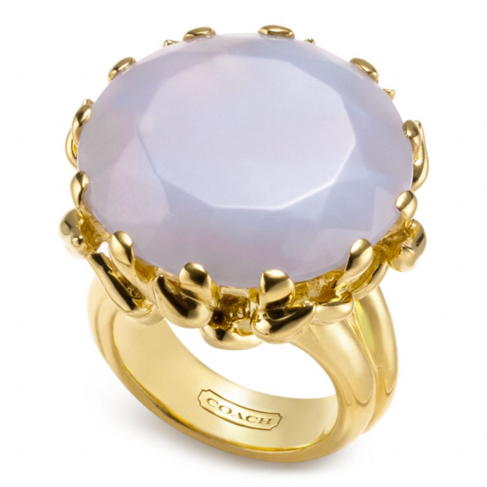 COACH f96617 ROUND STONE VINE RING 