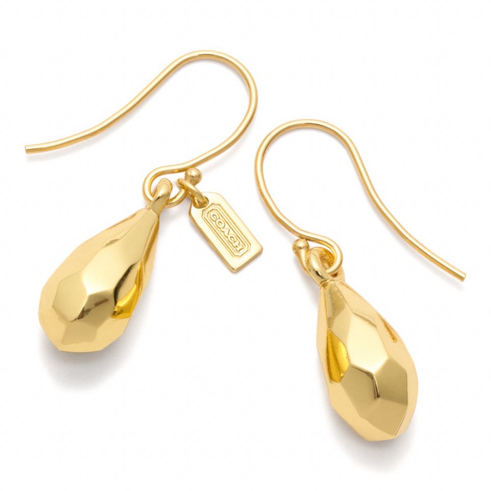 COACH FACETED TEARDROP EARRING - ONE COLOR - F96636