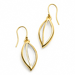 COACH GLASS LEAF EARRING - ONE COLOR - F96637