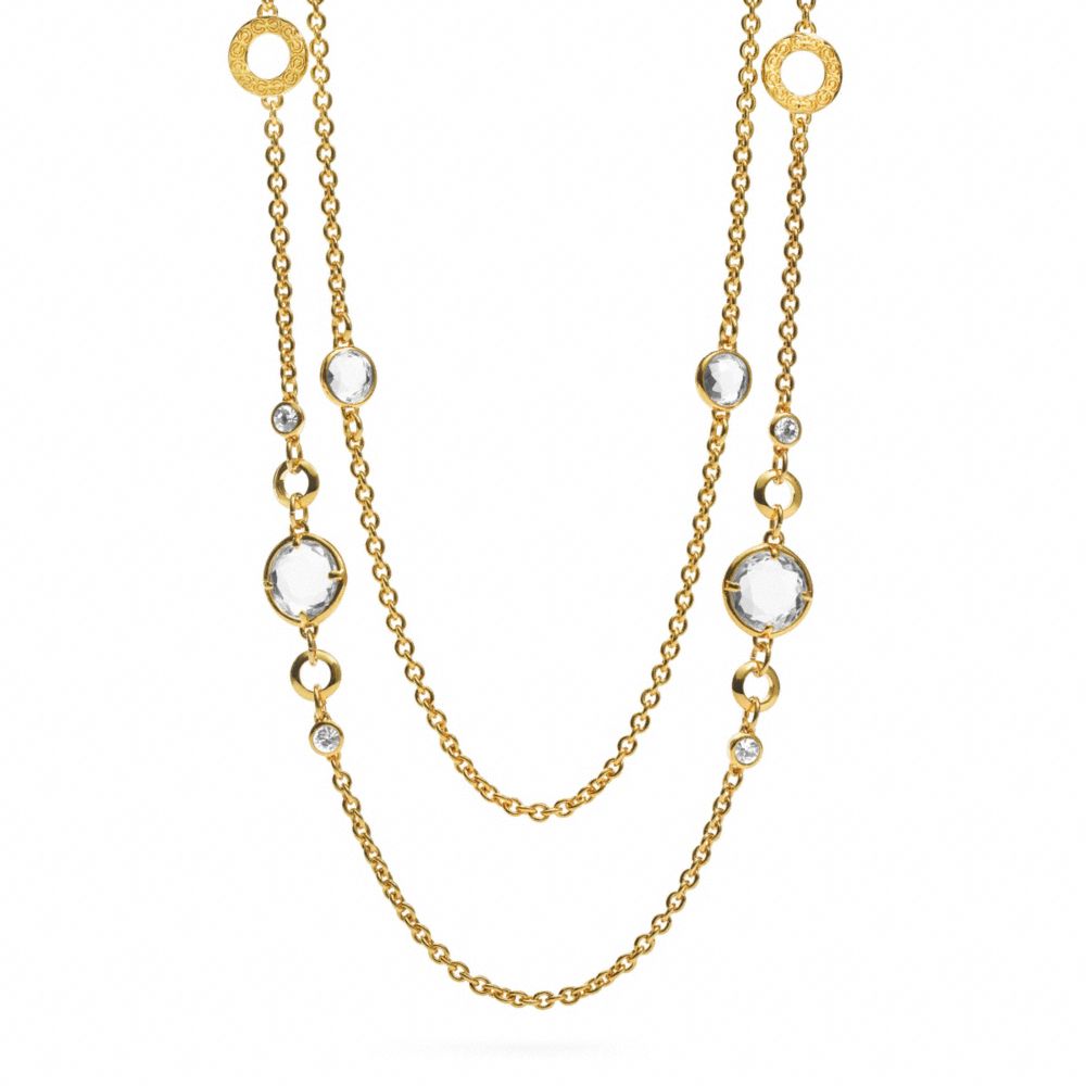 COACH F96664 - DOUBLE STRAND GLASS STATION NECKLACE ONE-COLOR