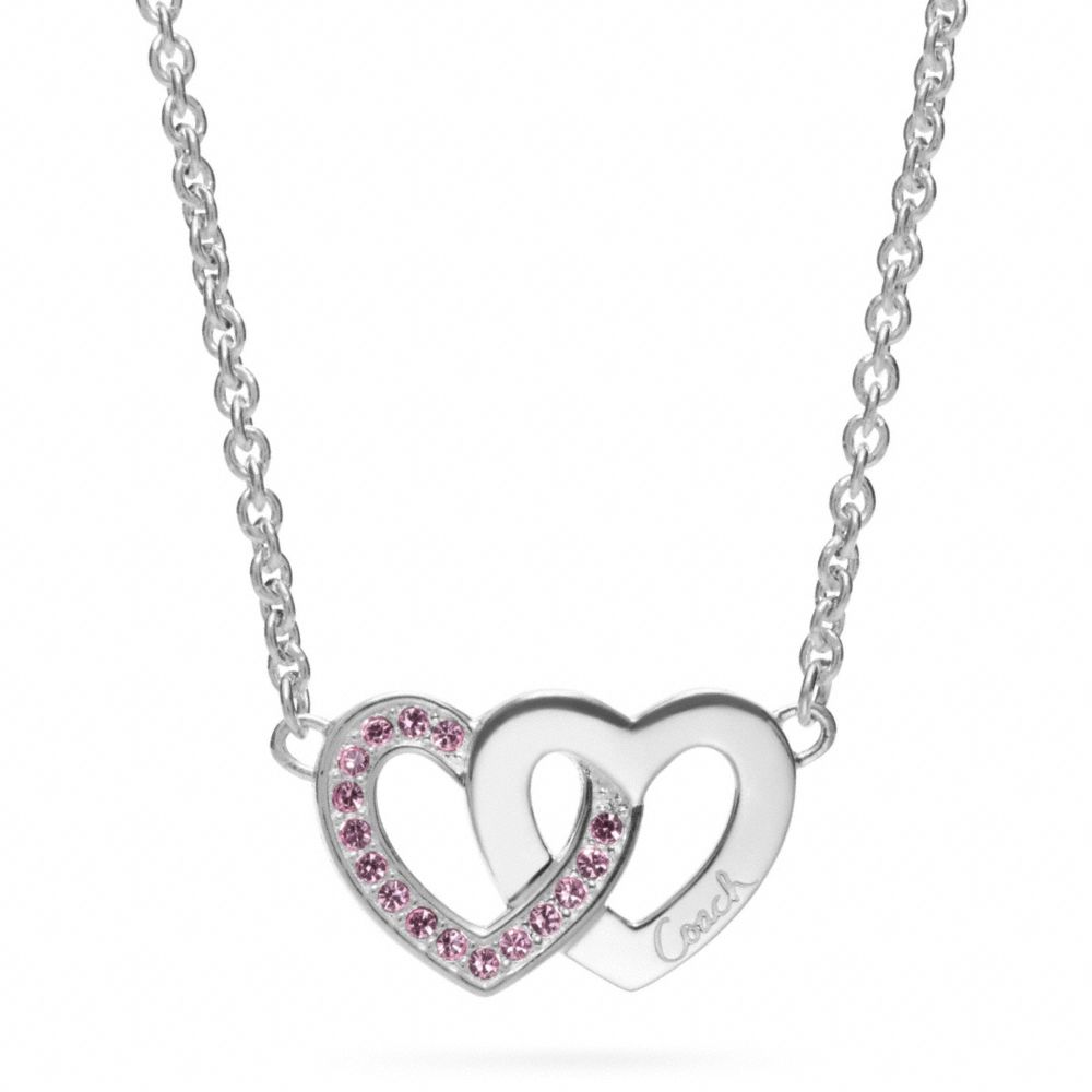 COACH F96669 - STERLING INTERLOCKING HEART NECKLACE ONE-COLOR