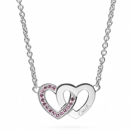COACH F96669 STERLING INTERLOCKING HEART NECKLACE ONE-COLOR