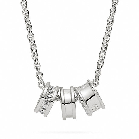 COACH STERLING SMALL RONDELLE NECKLACE -  - f96693