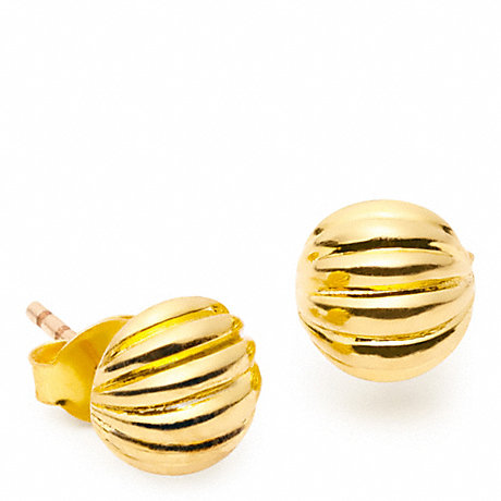 COACH F96694 RIBBED STUD EARRINGS ONE-COLOR