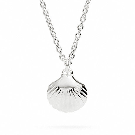COACH f96697 STERLING SHELL NECKLACE 
