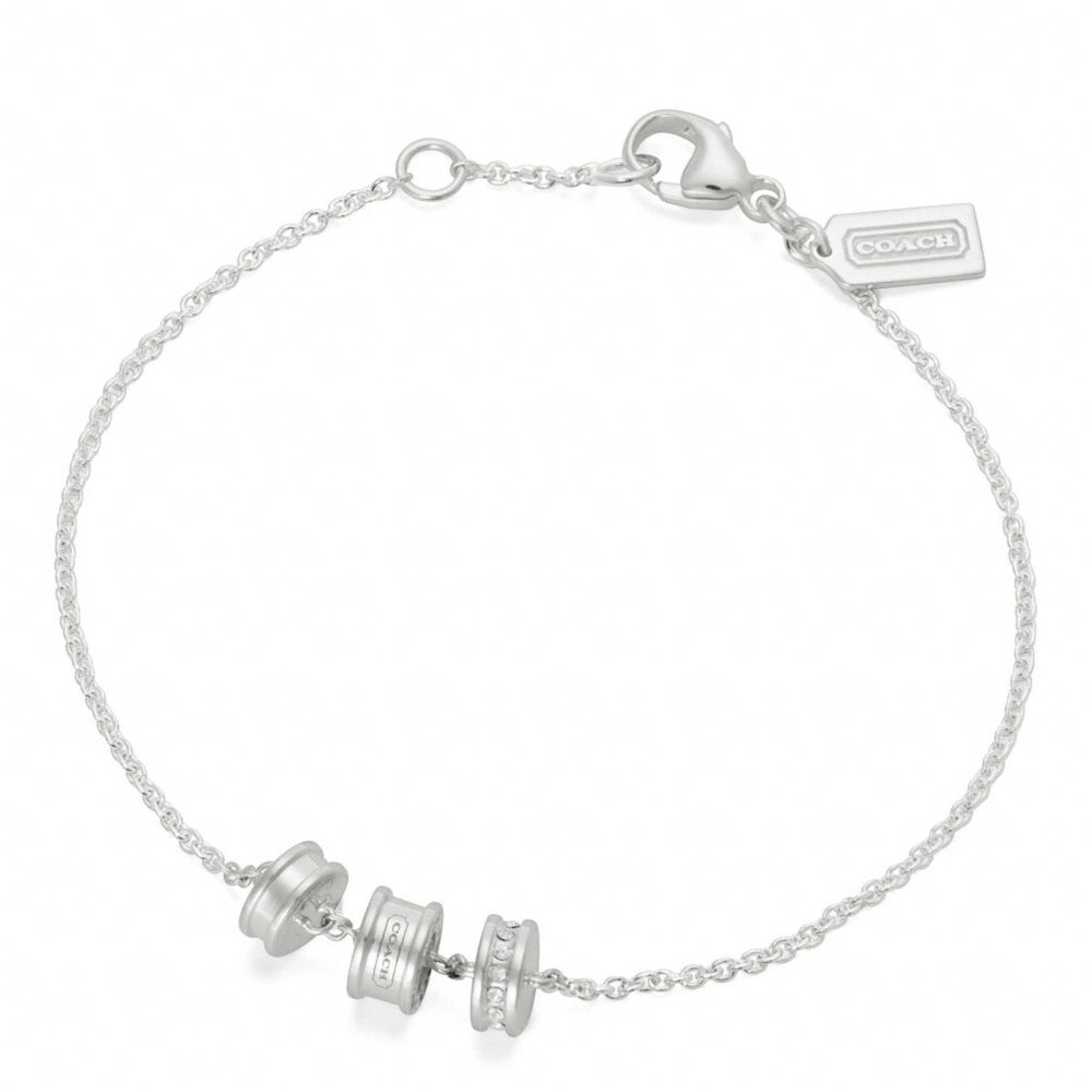 STERLING SMALL RONDELLE BRACELET COACH F96710