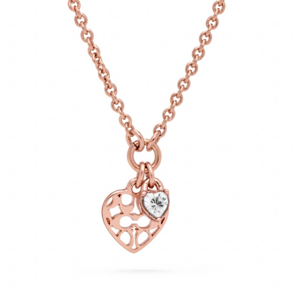 COACH F96713 Miranda Heart Stone Necklace 