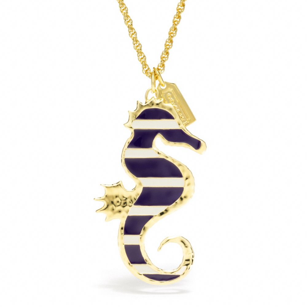 ENAMEL SEAHORSE NECKLACE COACH F96737