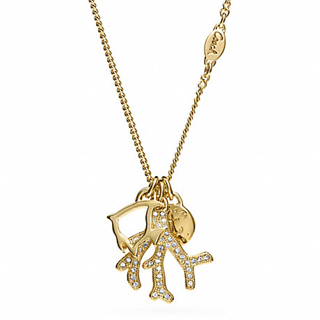 COACH SMALL CORAL CHARM NECKLACE -  - f96751