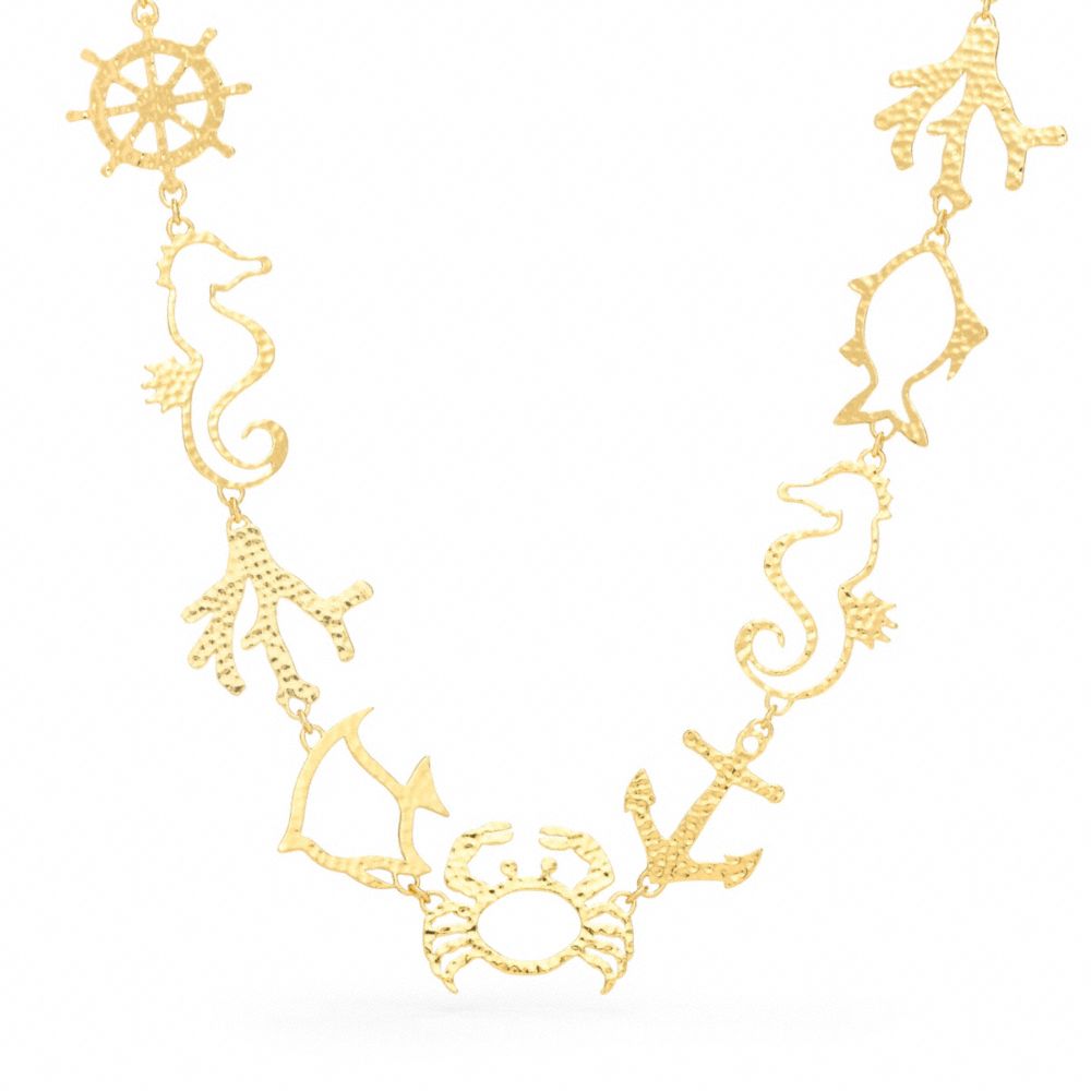 COACH F96754 Metal Summer Charm Necklace 