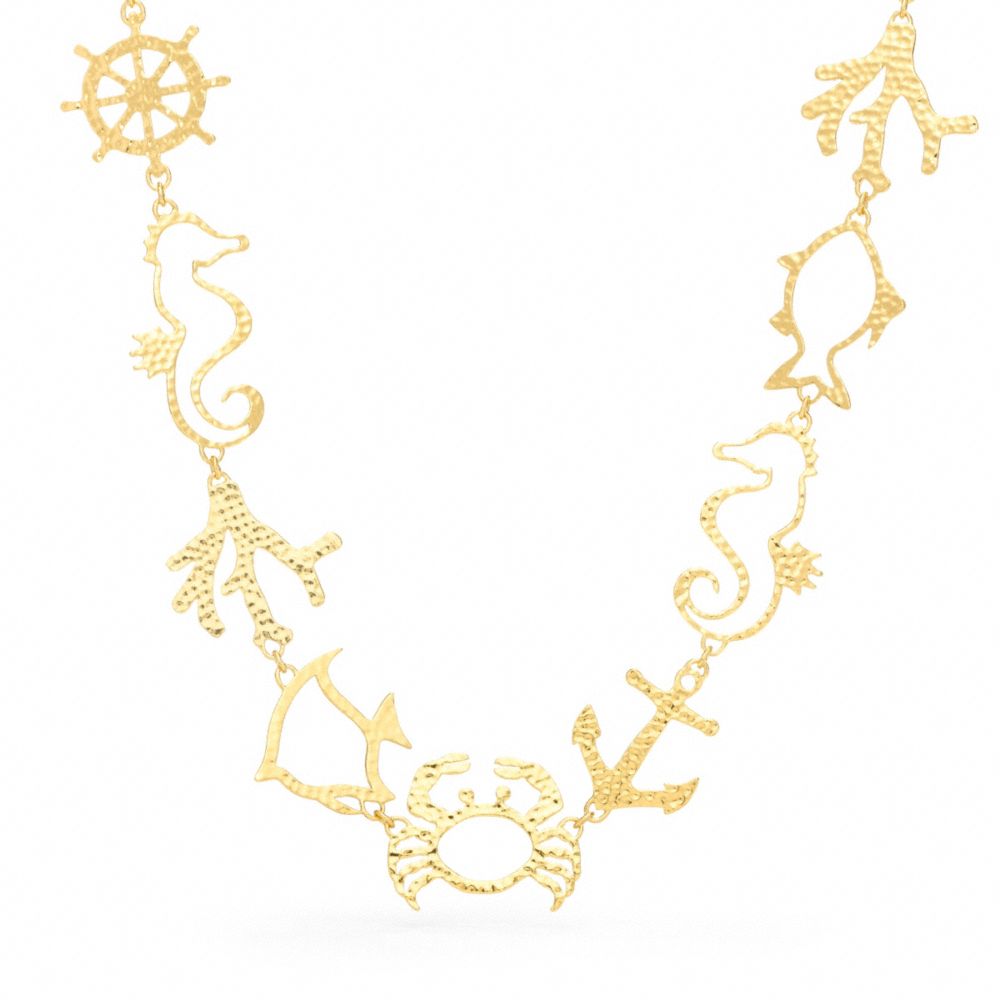 COACH F96754 Metal Summer Charm Necklace 