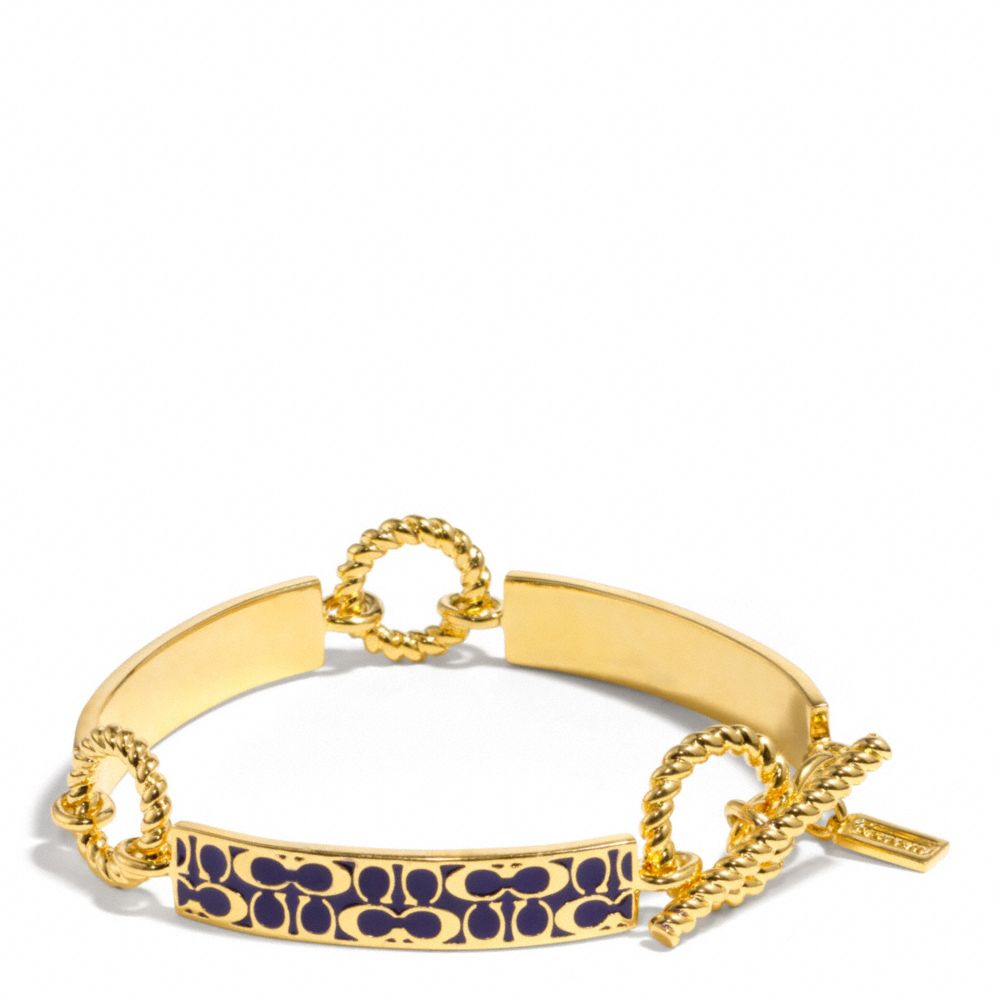 SIGNATURE C ENAMEL BAR BRACELET COACH F96758