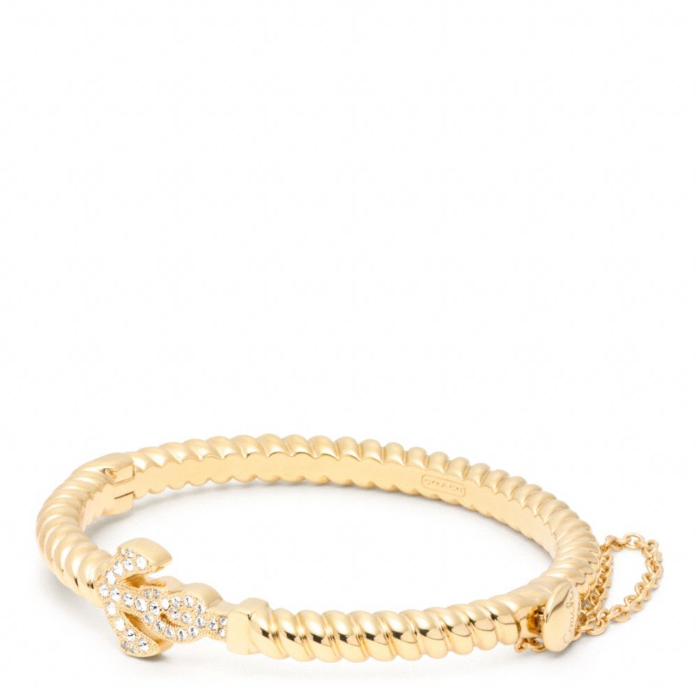 ANCHOR ROPE HINGED BRACELET - f96762 - F96762GDCY