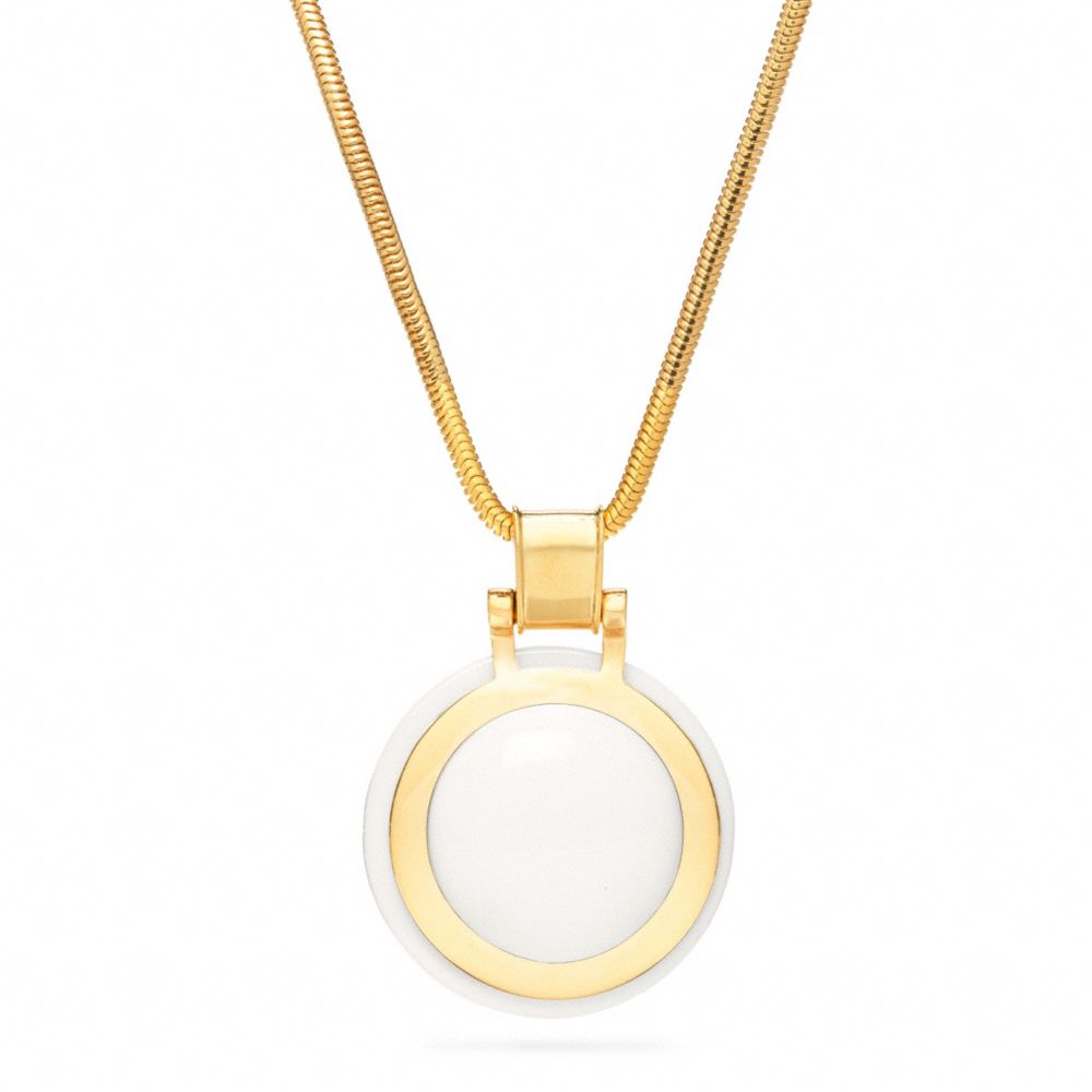 COACH f96772 CIRCLE PENDANT NECKLACE 