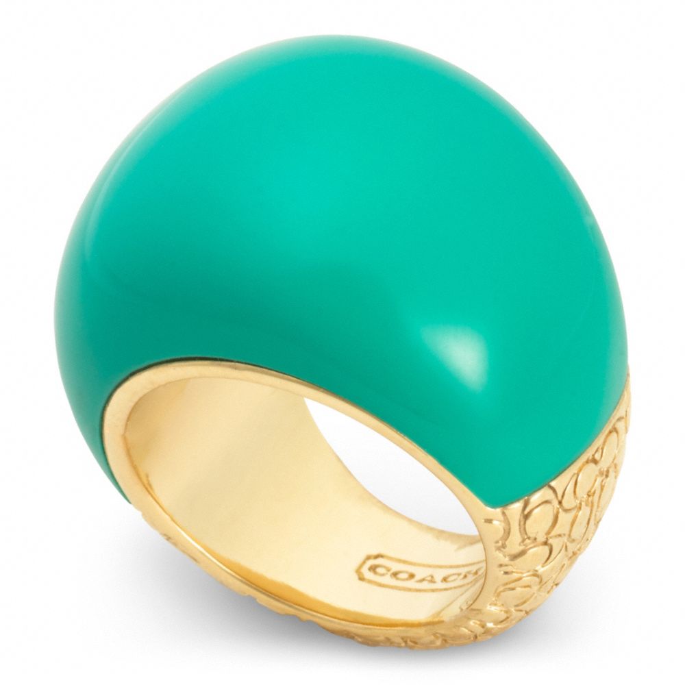 MOD BUBBLE RING - GOLD/TURQUOISE - COACH F96777