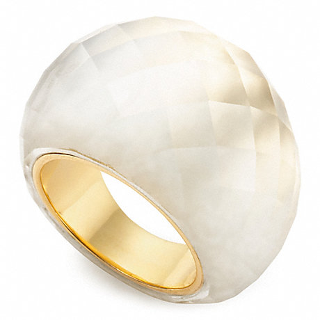 COACH FACETED BUBBLE RING - GOLD/CLEAR - f96779
